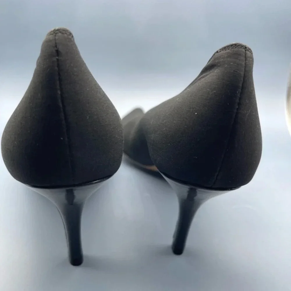 Bruno Magli Novati Peep Toe Kitten Heel Pumps, Black, Size 10, NWOT - Picture 6 of 9
